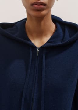ME+EM Relaxed Zip Hoodie | Navy | Image 4