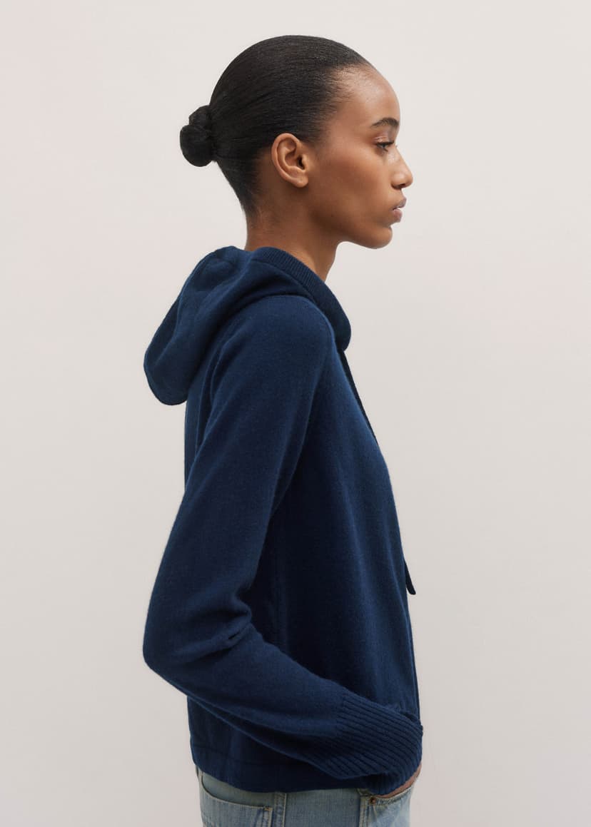 ME+EM Relaxed Zip Hoodie | Navy | Image 6