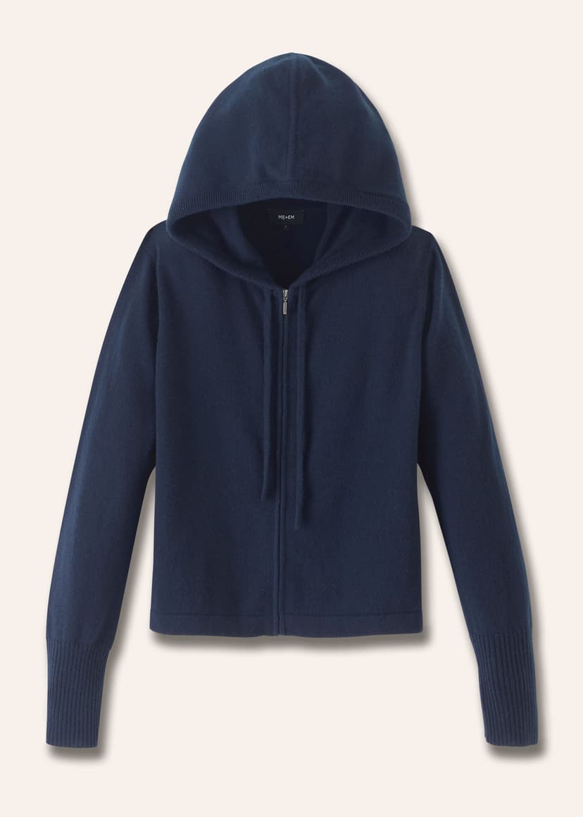 ME+EM Relaxed Zip Hoodie | Navy | Image 7