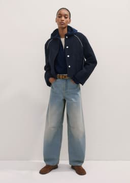 ME+EM Relaxed Zip Hoodie | Navy | Image 2