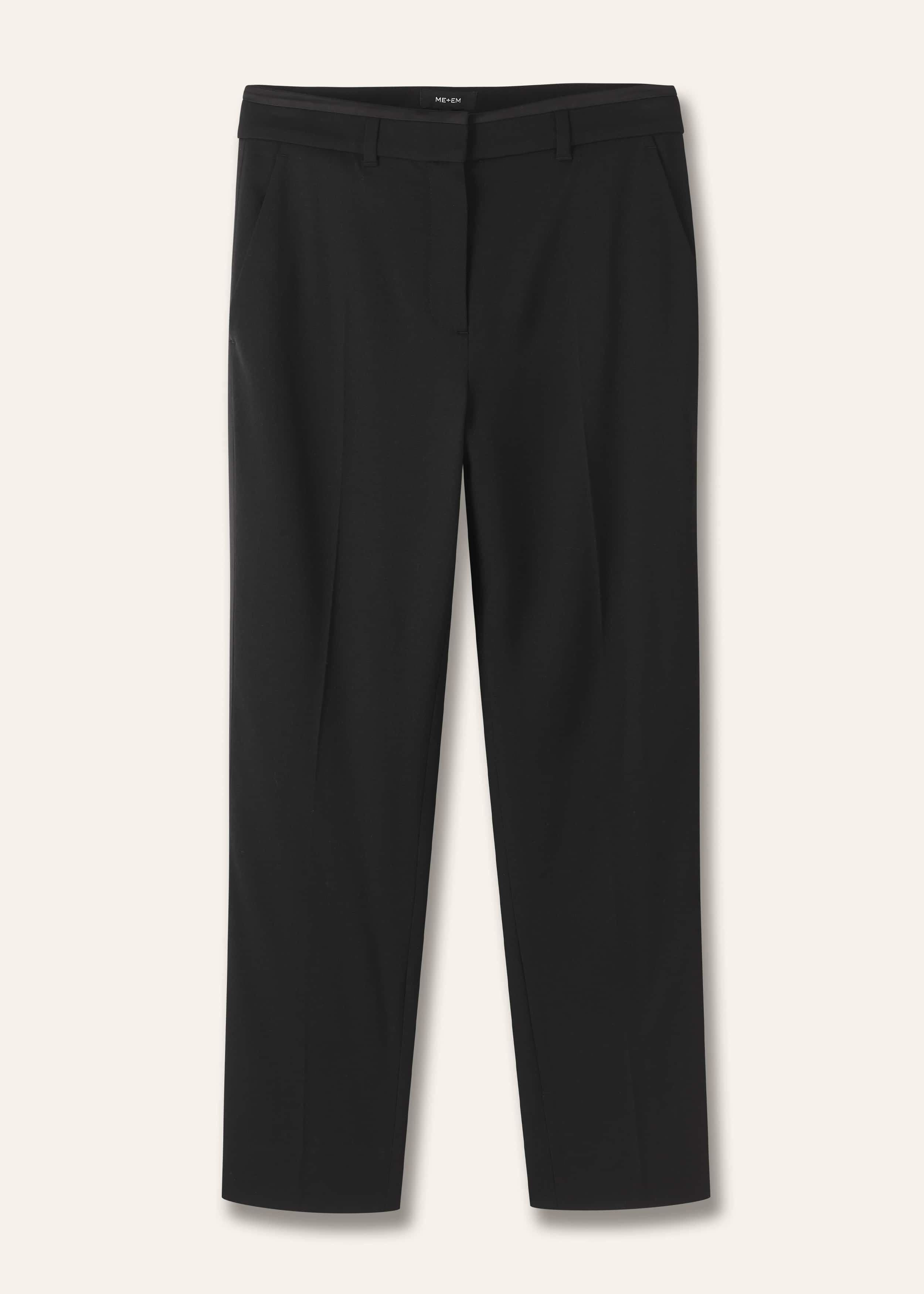 ME+EM Slim Crop Tux Trouser | Black | Image 7