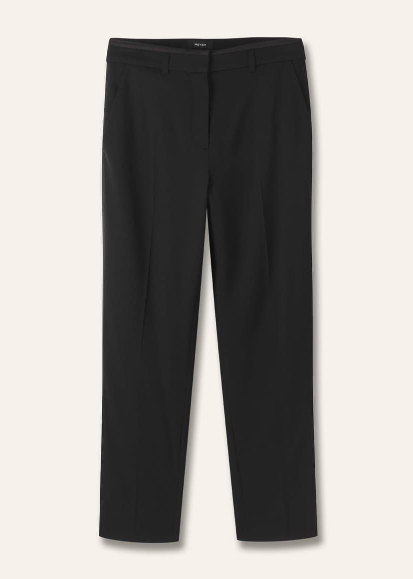 ME+EM Slim Crop Tux Trouser | Black | Image 7