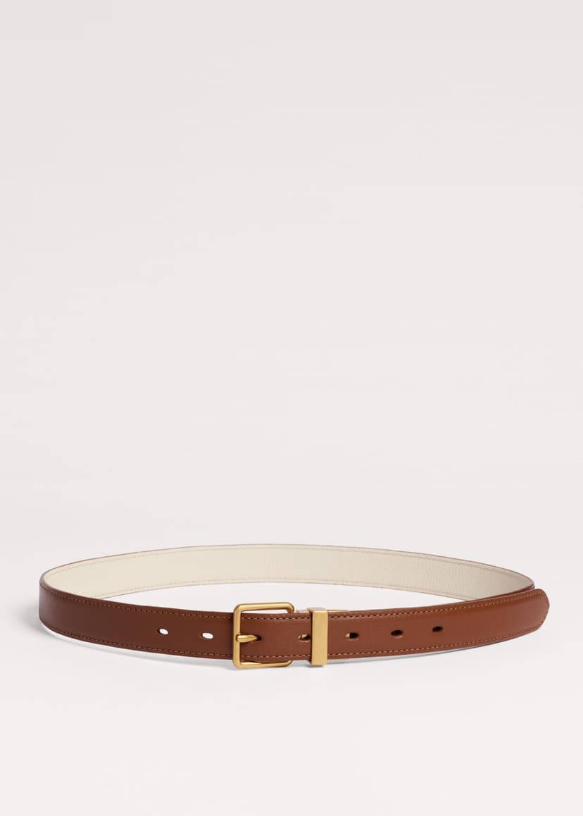ME+EM Reversible Belt | Dark Tan/Buttercream | Image 2