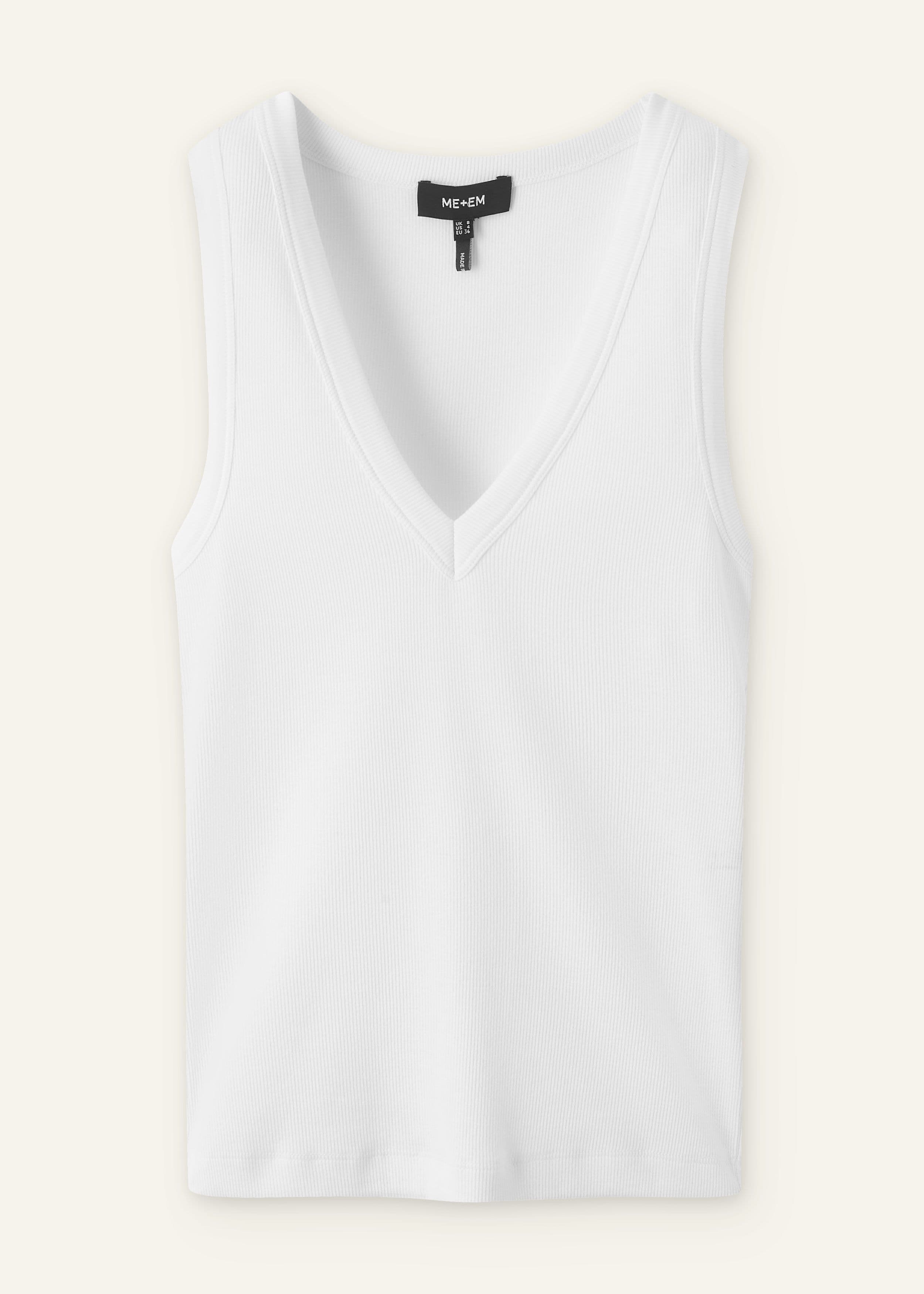 ME+EM Ultimate V-Neck Vest | Bright White | Image 7
