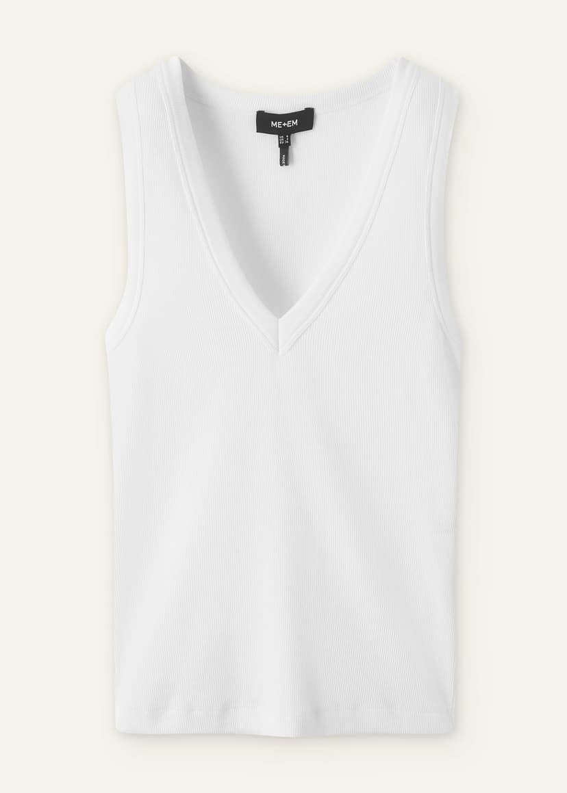 ME+EM Ultimate V-Neck Vest | Bright White | Image 7