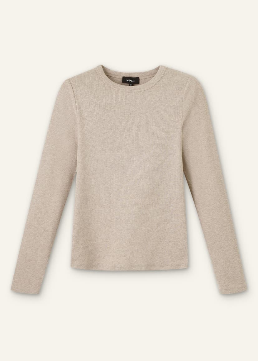 ME+EM Perfect Basic Top | Hazelnut Mélange | Image 8
