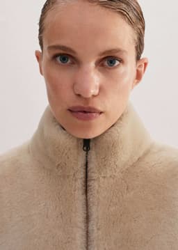 ME+EM Reversible Shearling Zip Vest | Cream | Image 4