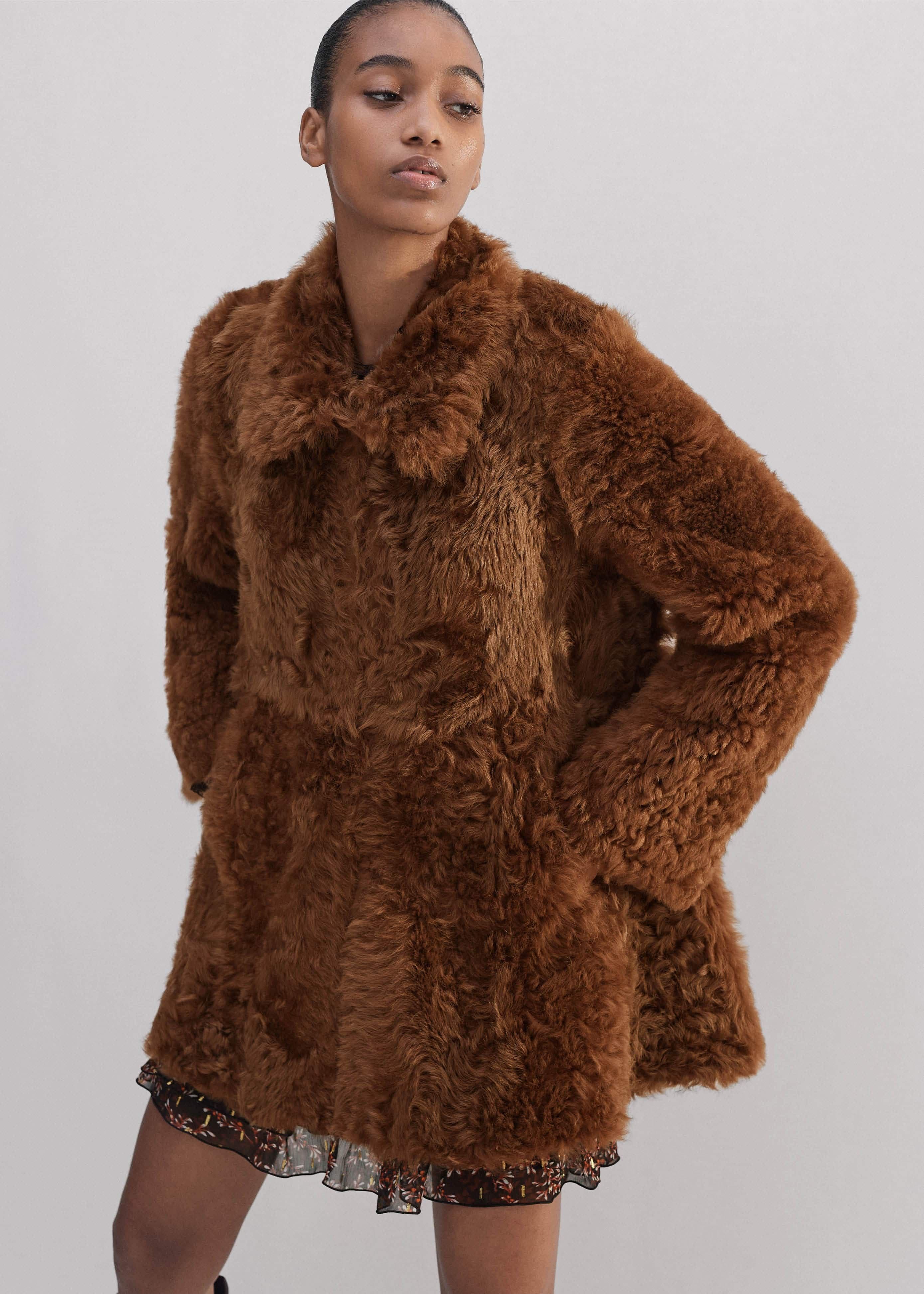 Luxe Shearling Swing Coat