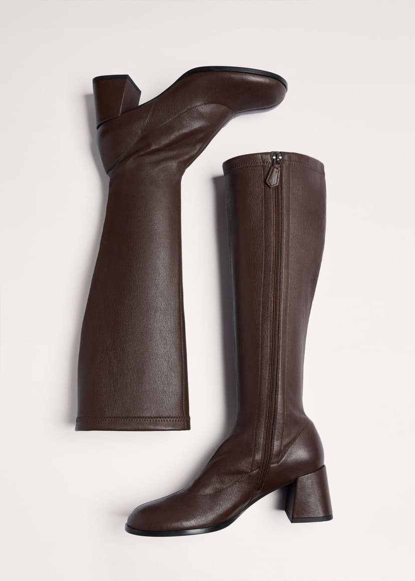 ME+EM Stretch Knee-High Boot | Chestnut | Image 7