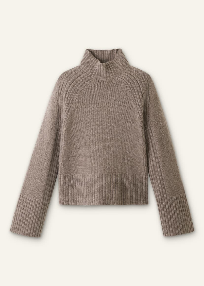 ME+EM High Neck Sweater | Pebble Brown | Image 6