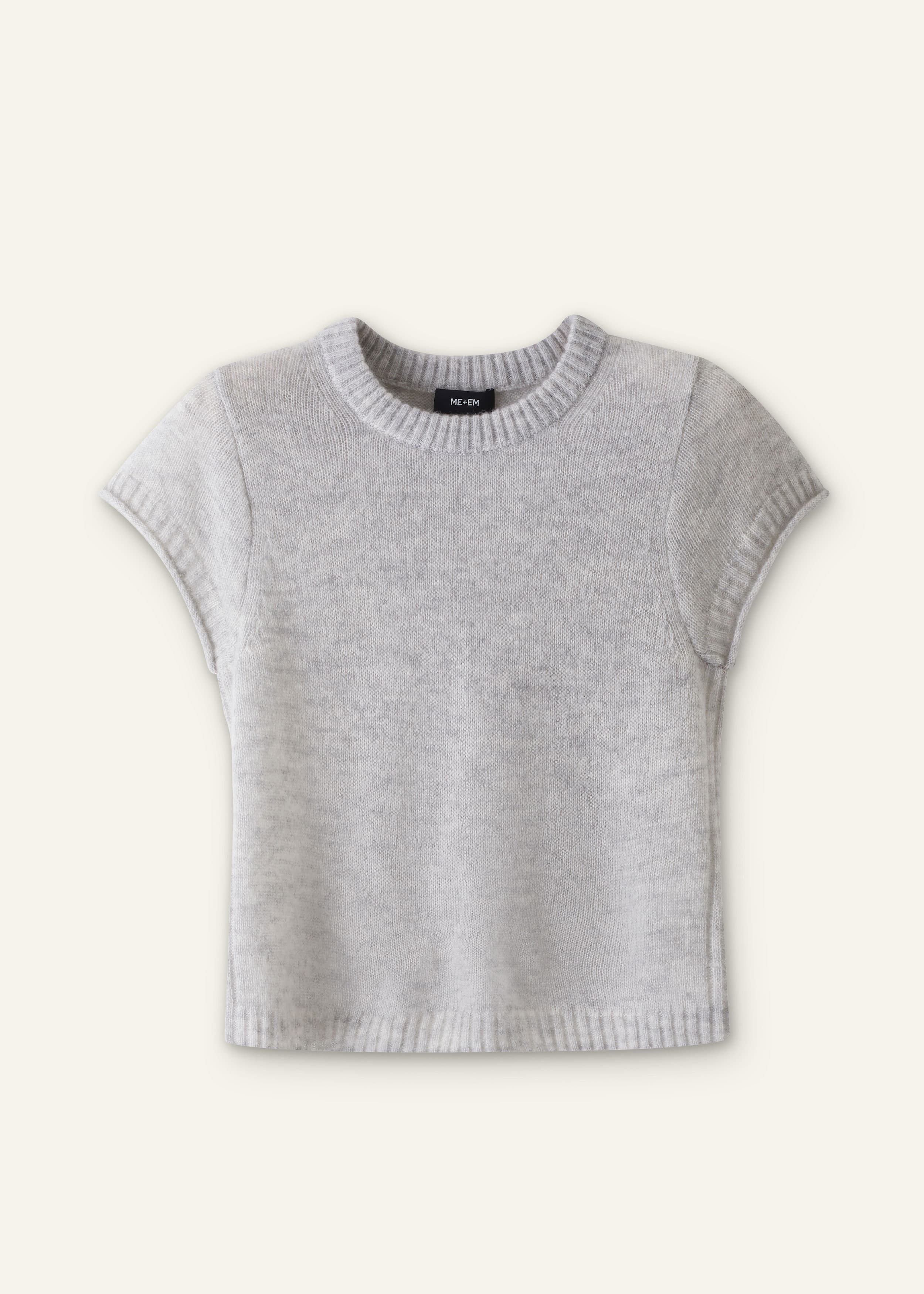 ME+EM Baby Tee | Pale Grey Mélange | Image 7