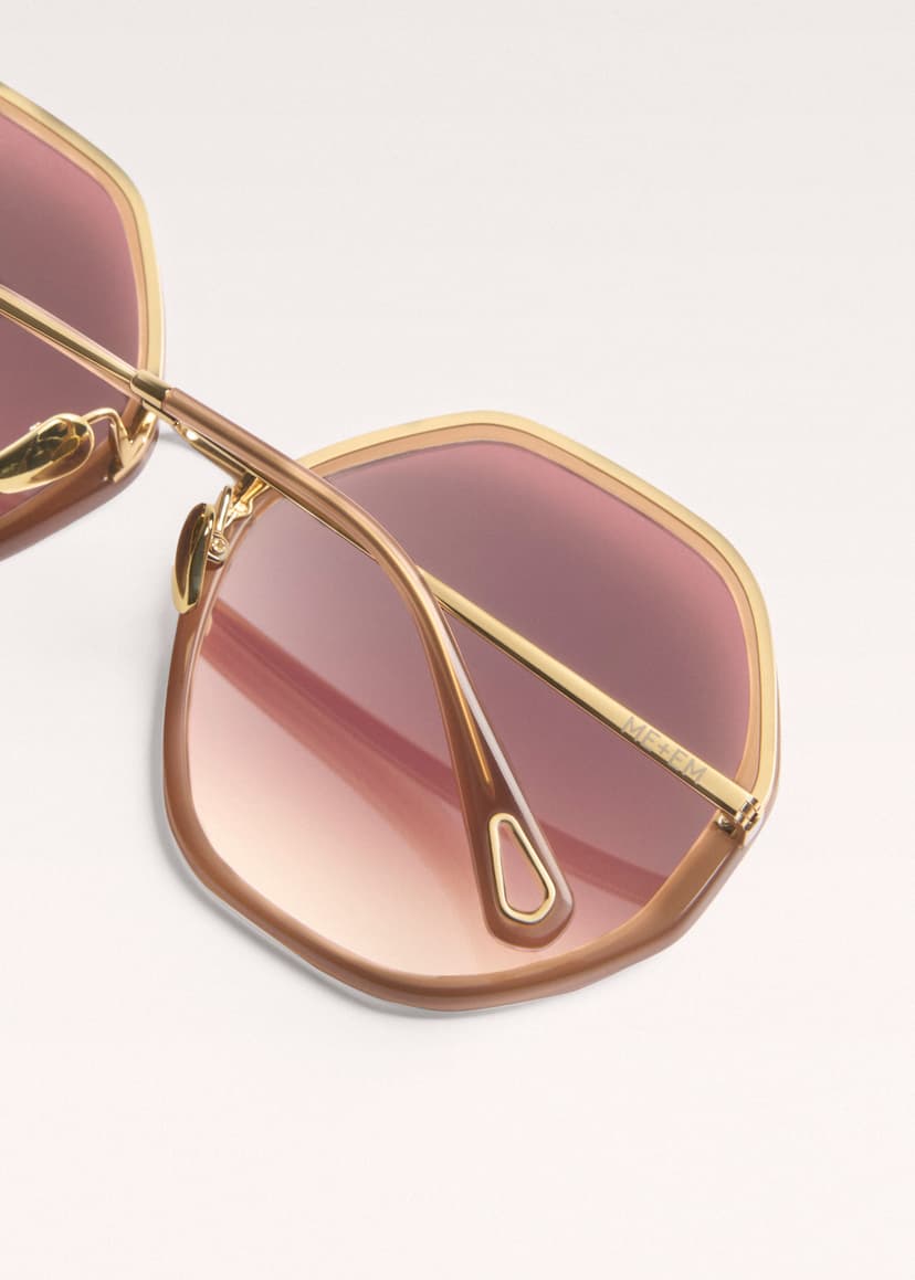 ME+EM Heptagonal Sunglasses | Nude | Image 5