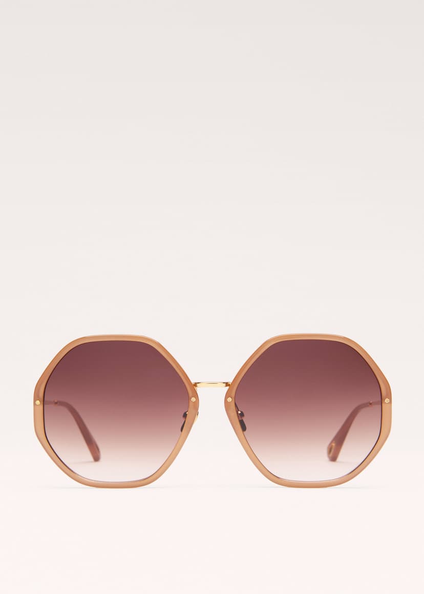 ME+EM Heptagonal Sunglasses | Nude | Image 1