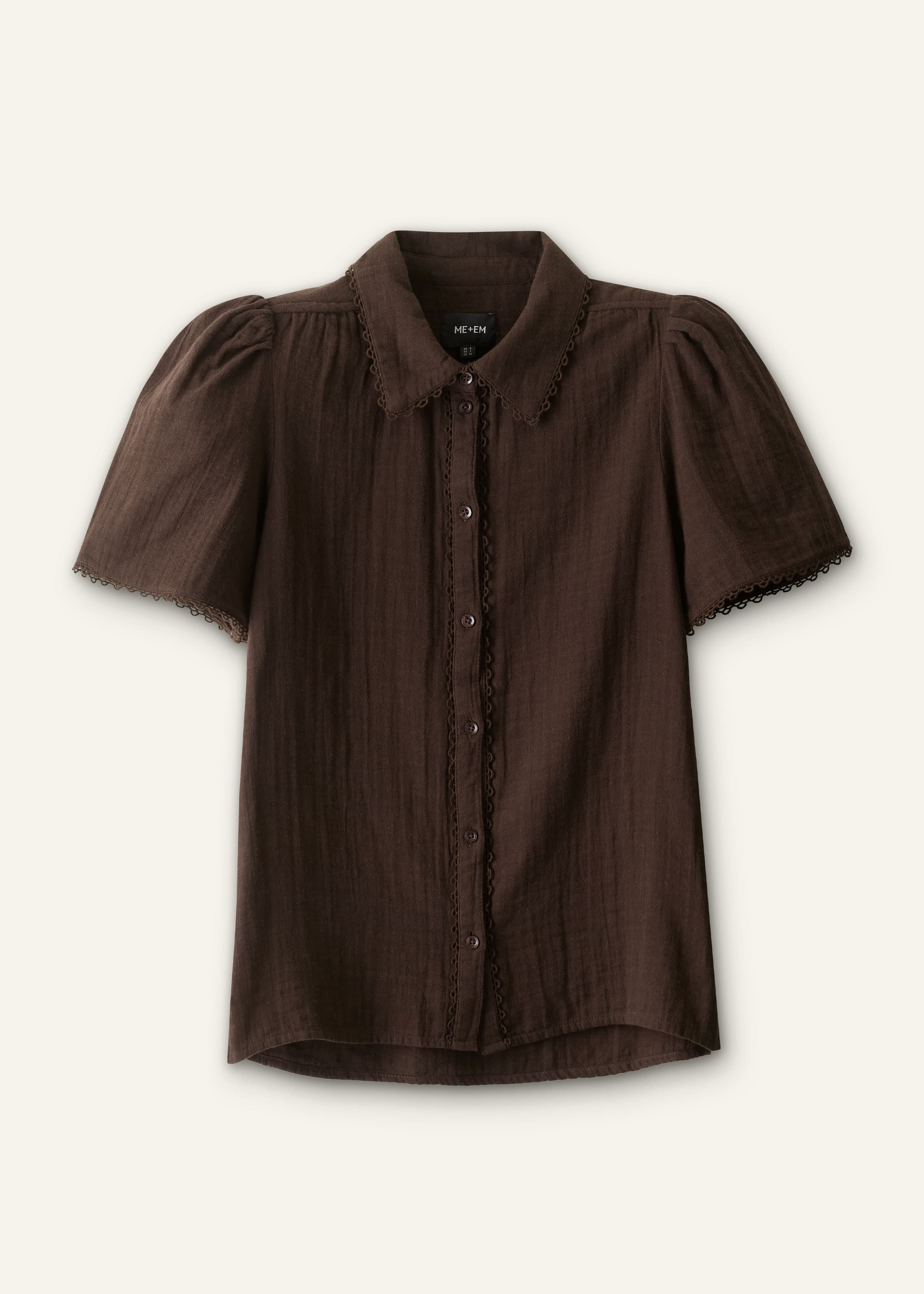 ME+EM Summer Blouse | Ganache Brown | Image 7