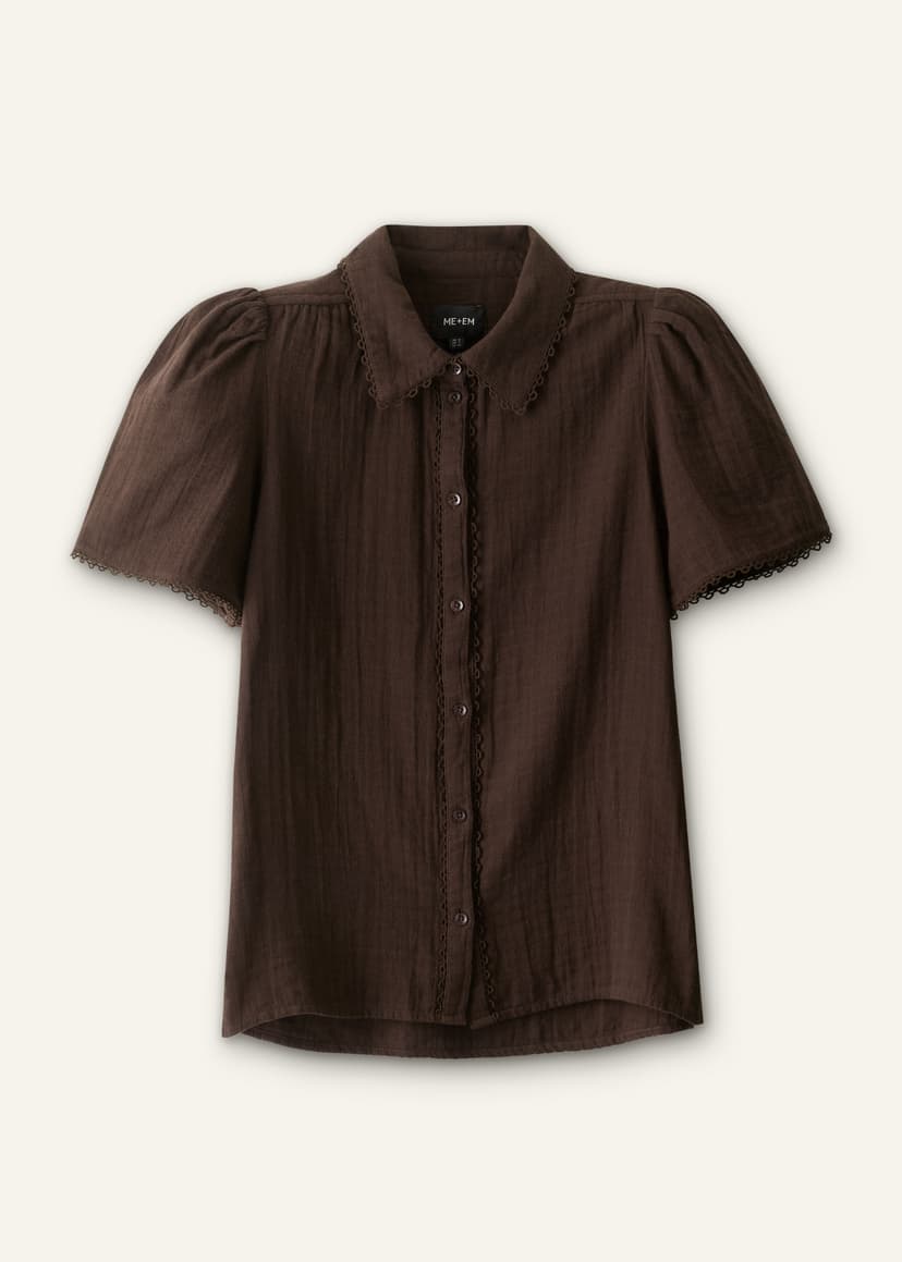 ME+EM Summer Blouse | Ganache Brown | Image 7