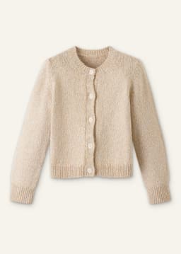 ME+EM Relaxed Crew Cardigan | Yellow Mouline | Image 6
