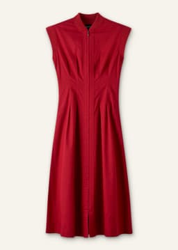 ME+EM Sporty Smart Midi Dress | Deep Carmine Red | Image 5