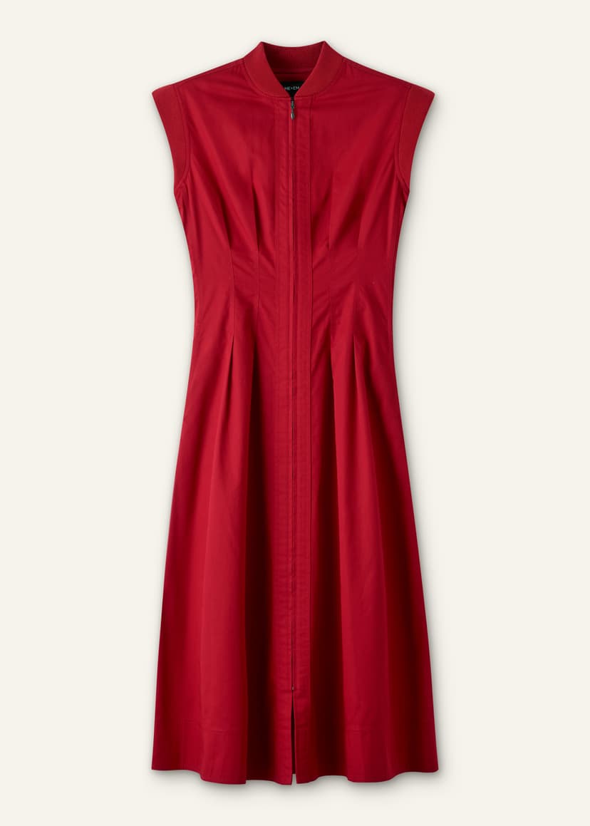 ME+EM Sporty Smart Midi Dress | Deep Carmine Red | Image 5
