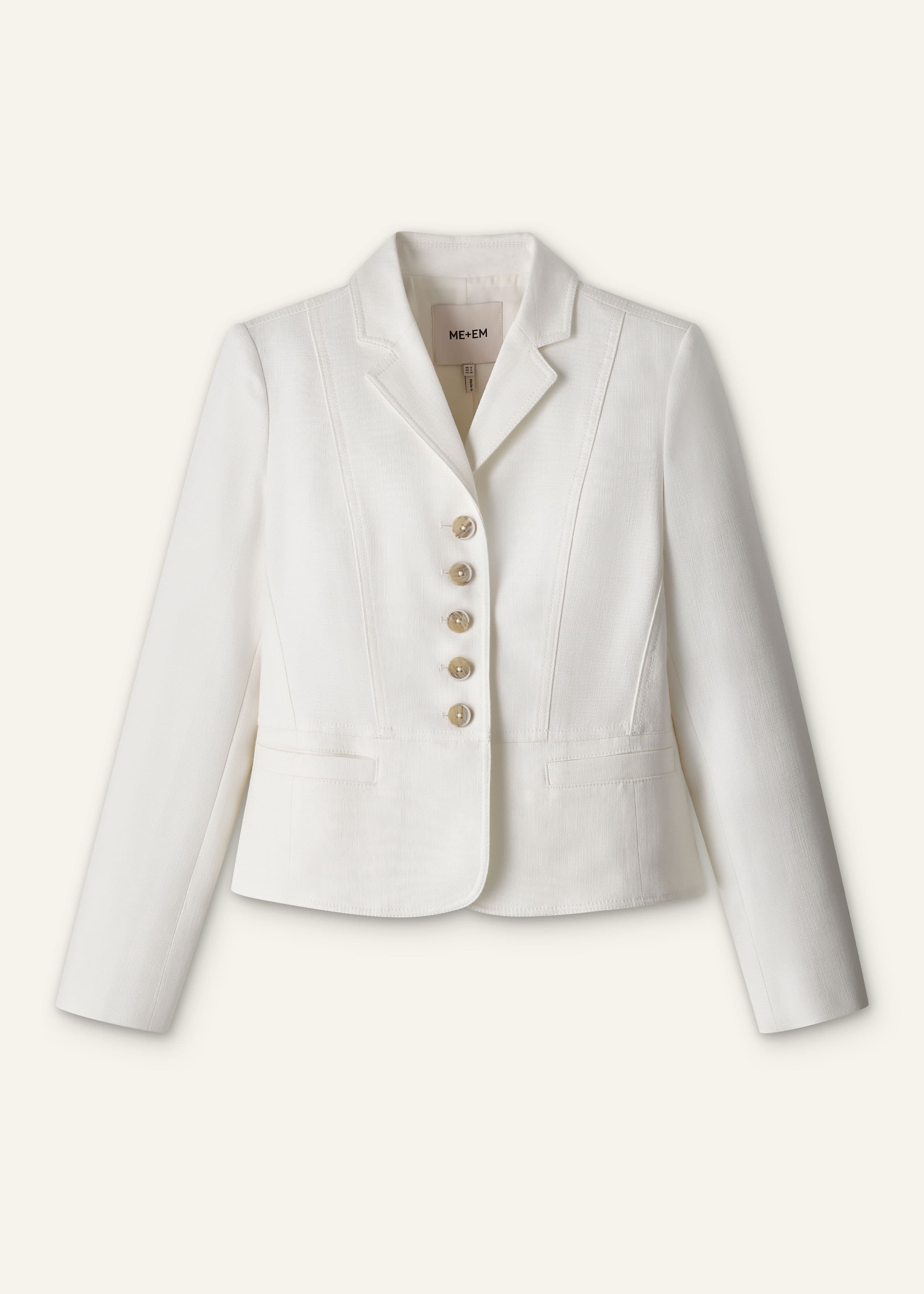 ME+EM Fitted Utility Jacket | Ivory | Image 7