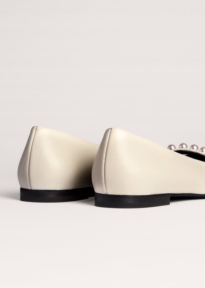ME+EM Square Toe Ballet Flat | Off White | Image 4