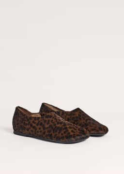 ME+EM Leopard Asymmetric Slipper | Dark Chocolate/Black | Image 4