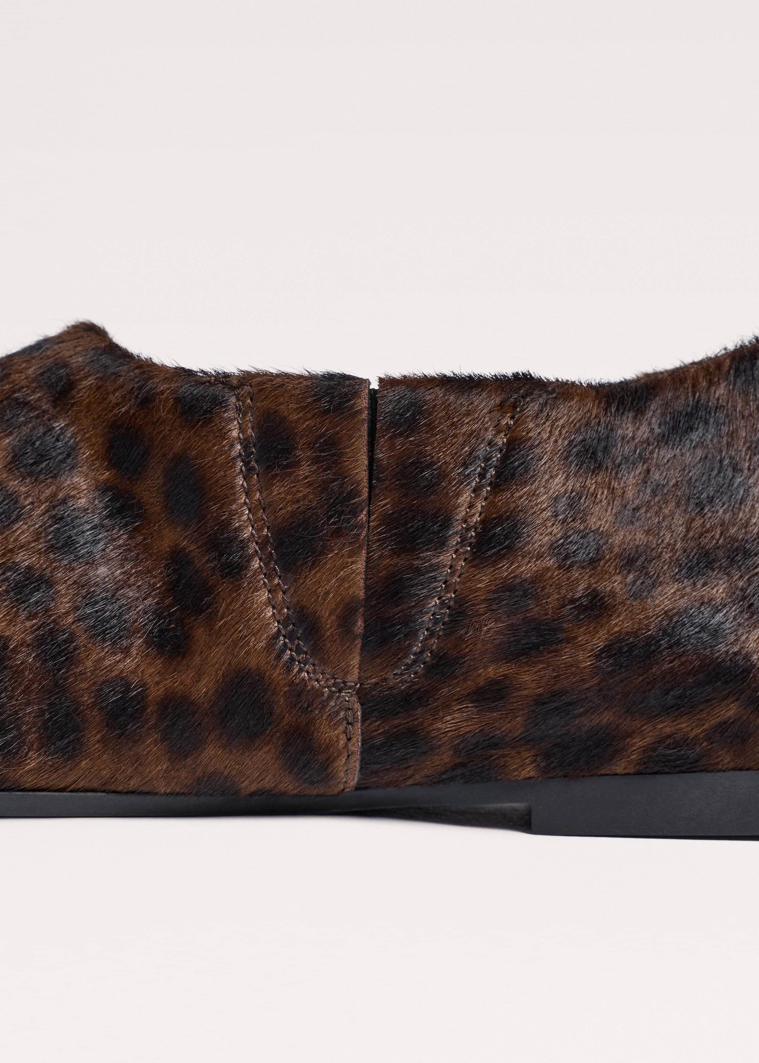 ME+EM Leopard Asymmetric Slipper | Dark Chocolate/Black | Image 6