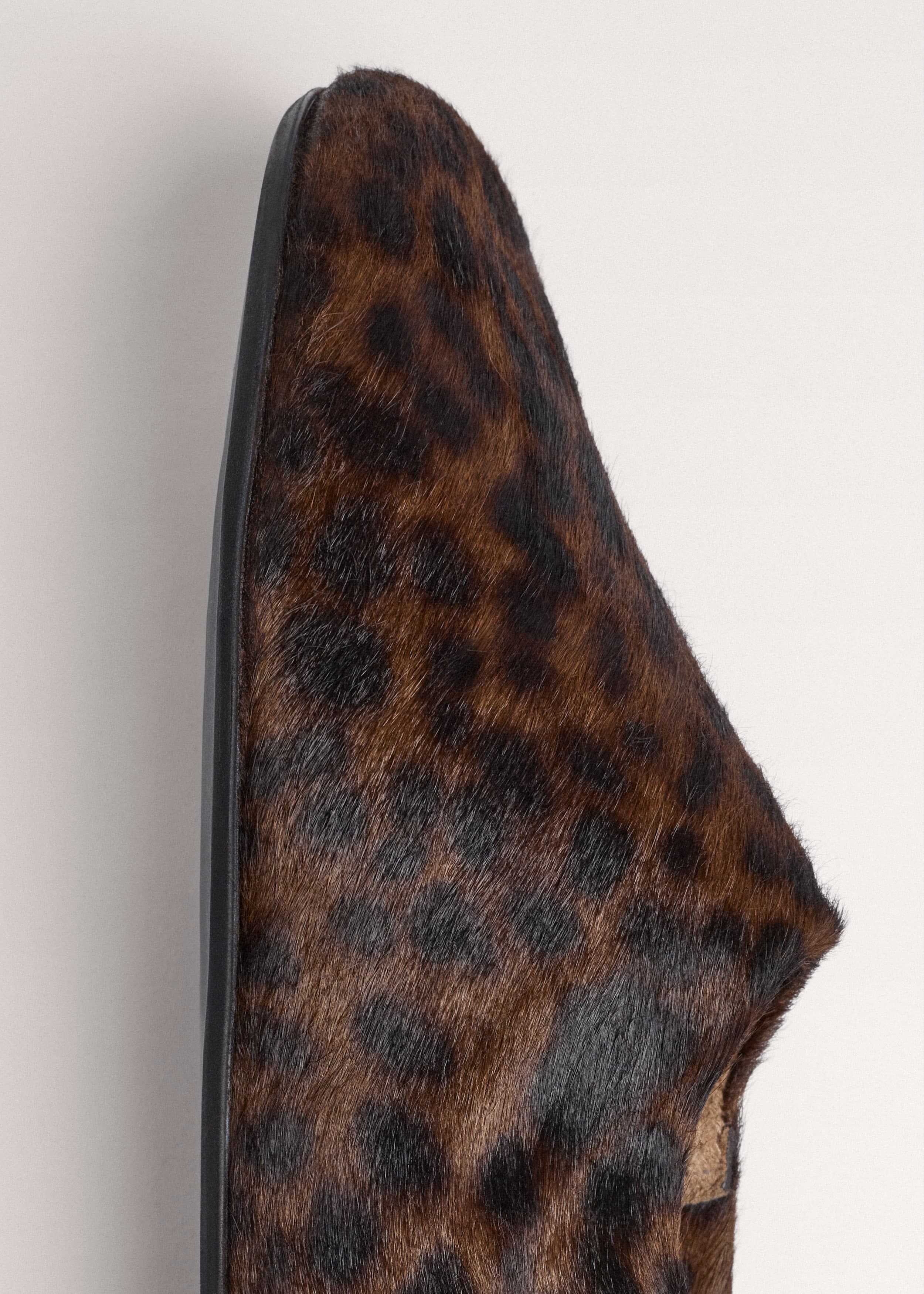 ME+EM Leopard Asymmetric Slipper | Dark Chocolate/Black | Image 5