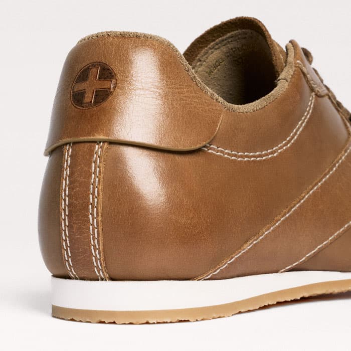 The concealed internal wedge creates flattering height.