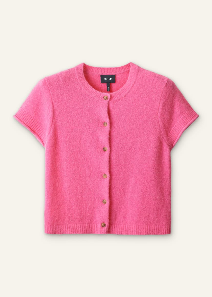 ME+EM Button Front Baby Tee | Summer Pink | Image 7