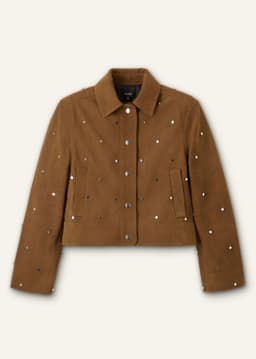 ME+EM Relaxed Studded Jacket | Dark Tan | Image 7