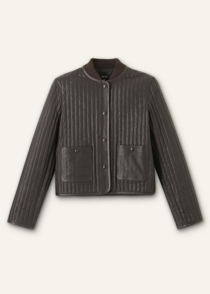 ME+EM Quilted Weekend Jacket | Ganache Brown | Image 7