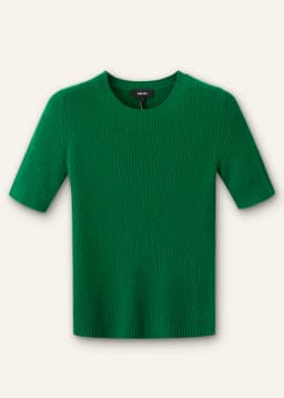 ME+EM Rib Knit Slim Tee | Eden Green | Image 7
