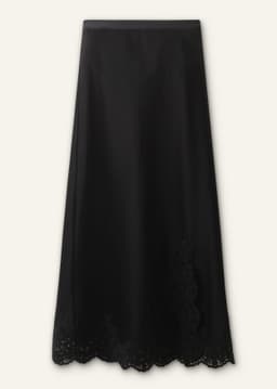 ME+EM Lace Trim Maxi Skirt | Black | Image 7