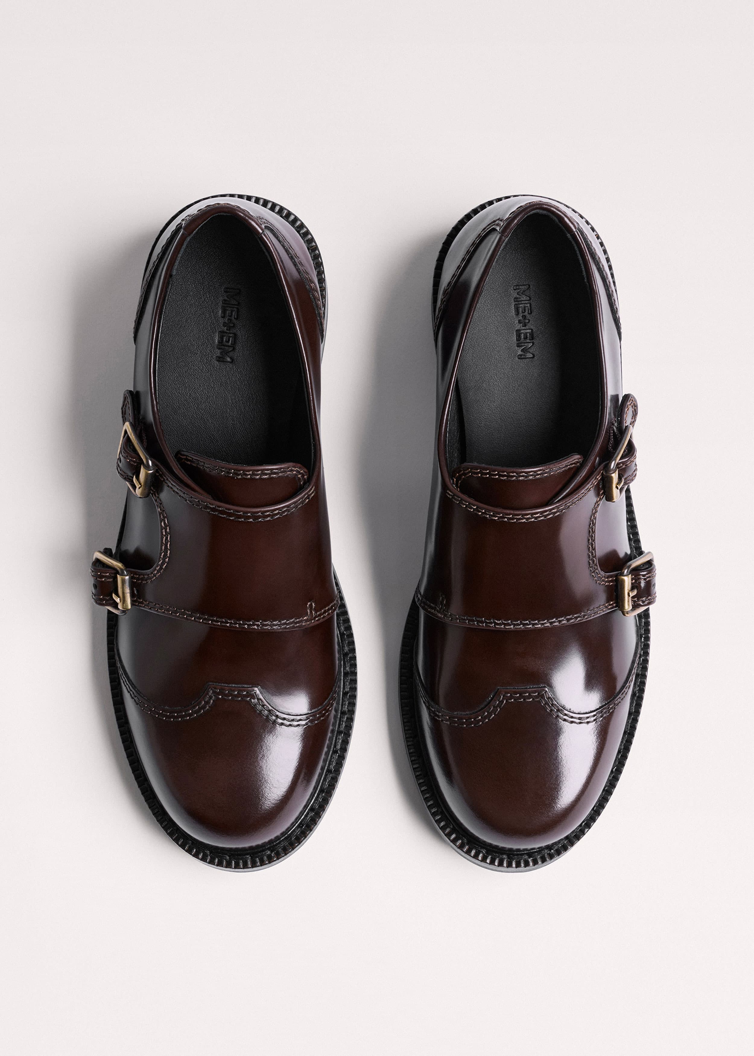 ME+EM Double Buckle Shoe | Chocolate | Image 4