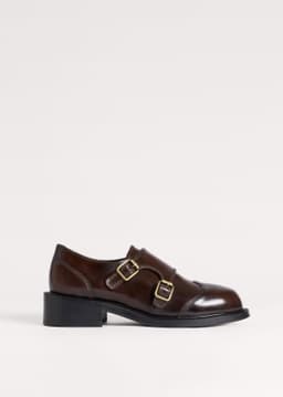 ME+EM Double Buckle Shoe | Chocolate | Image 1