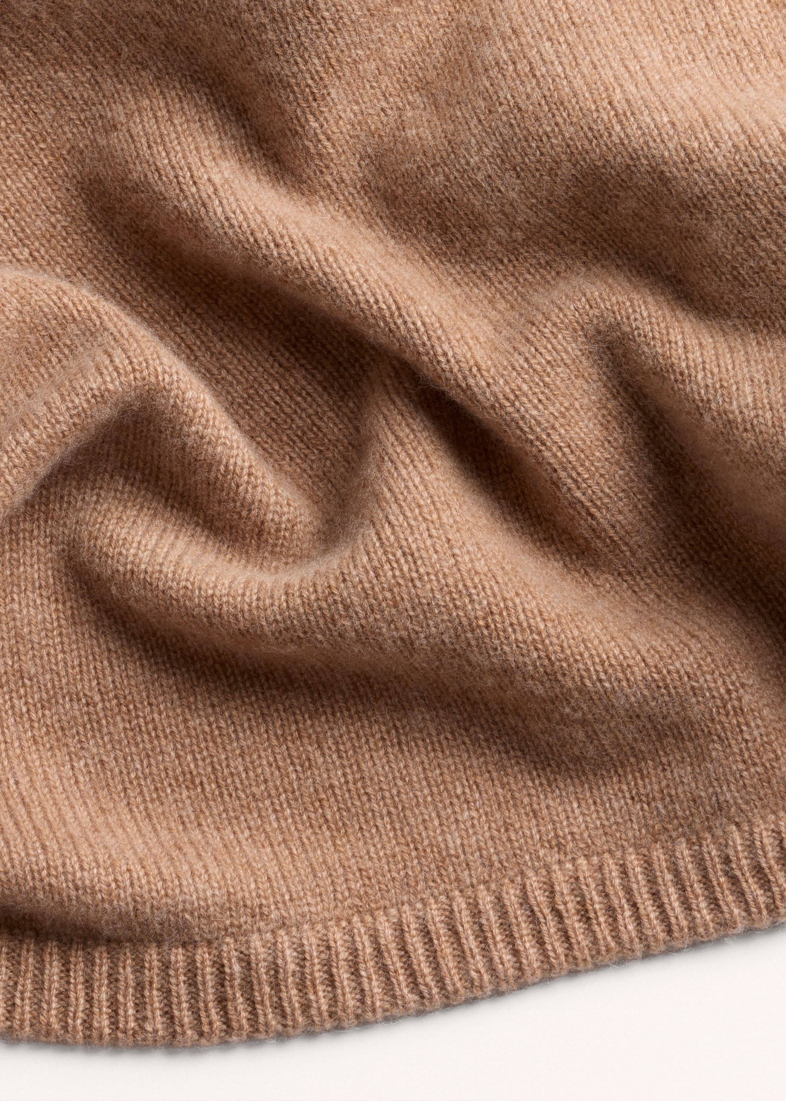 ME+EM Triangle Knit Scarf | Deep Camel | Image 4