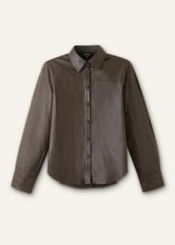 ME+EM Luxe Straight Shirt | Chocolate | Image 6