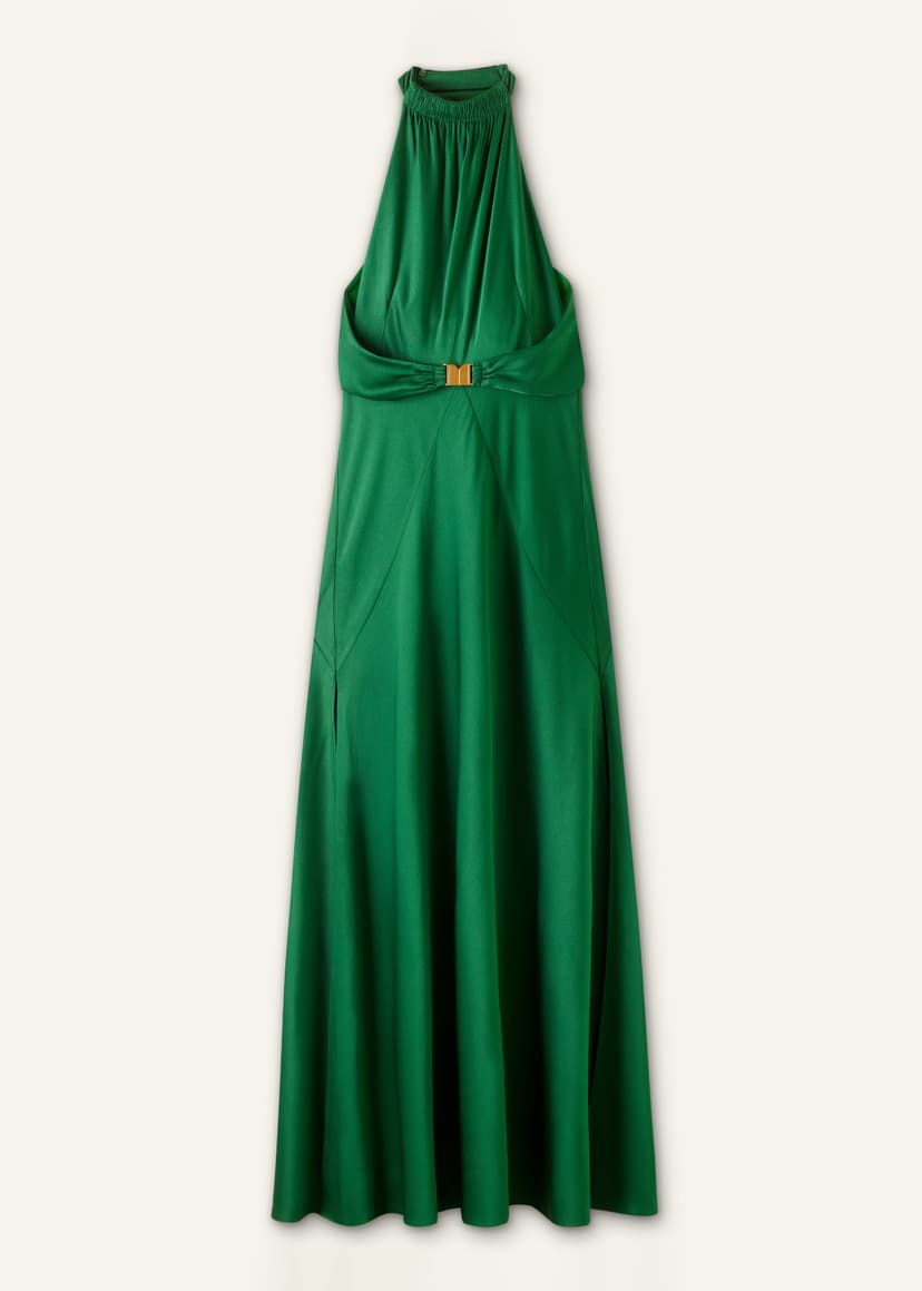 ME+EM Belted Full-Length Dress | Eden Green | Image 5