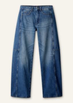 ME+EM Exaggerated Taper Jean | Mid Blue Wash | Image 6