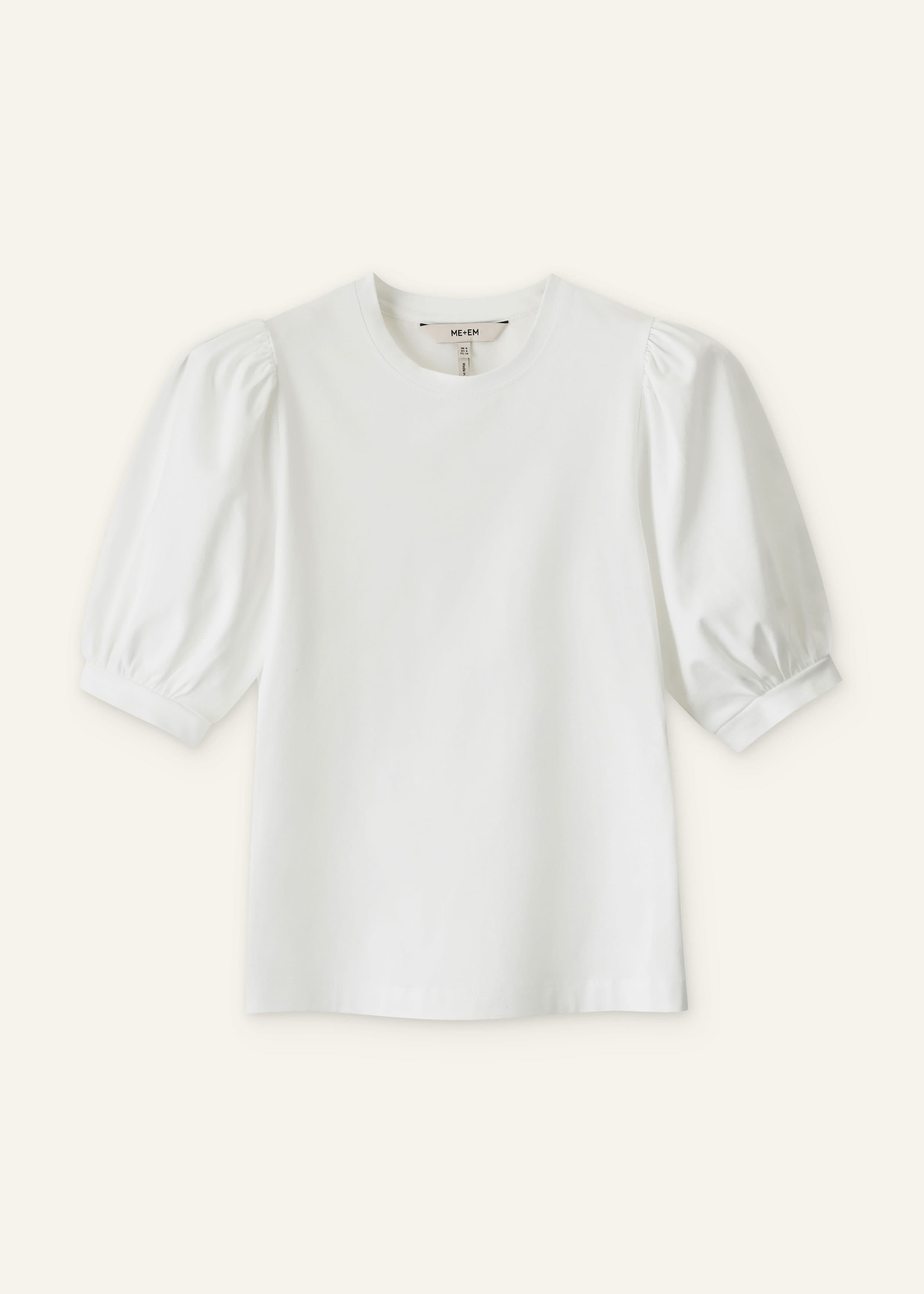 ME+EM Feminine Sleeve Tee | Soft White | Image 7