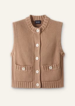 ME+EM Straight Crop Vest | Tan | Image 7