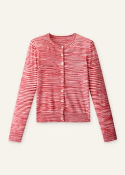 ME+EM Slim Fit Cardigan | Red Multi | Image 7