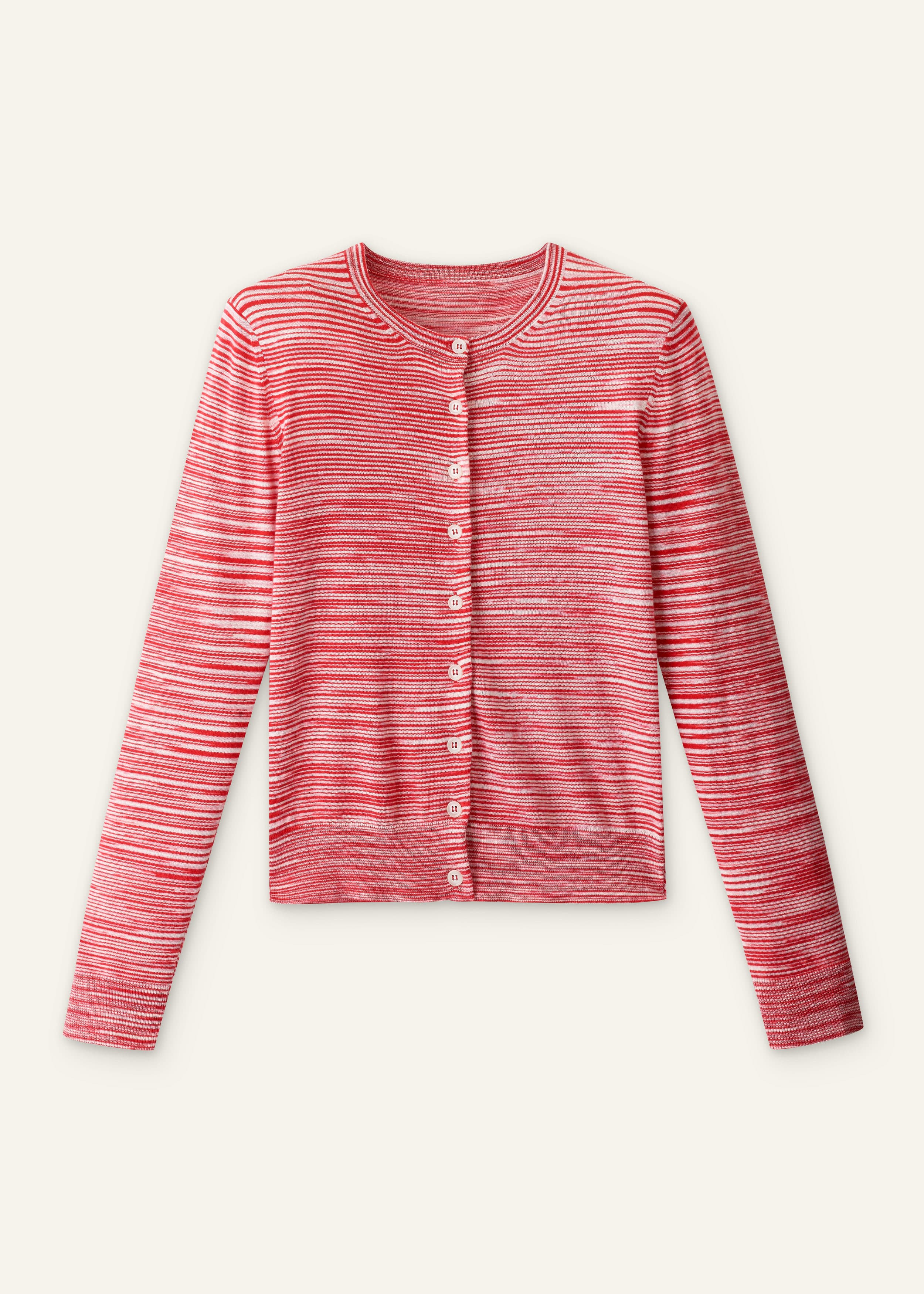 ME+EM Slim Fit Cardigan | Red Multi | Image 7