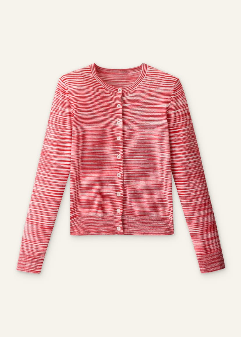 ME+EM Slim Fit Cardigan | Red Multi | Image 7