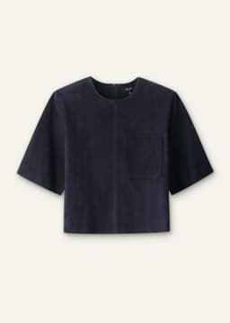 ME+EM Luxe Box Tee | Navy | Image 6
