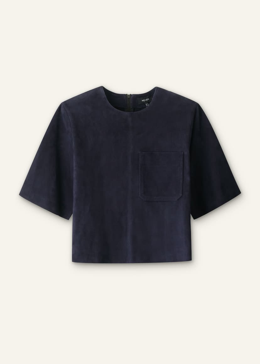 ME+EM Luxe Box Tee | Navy | Image 6