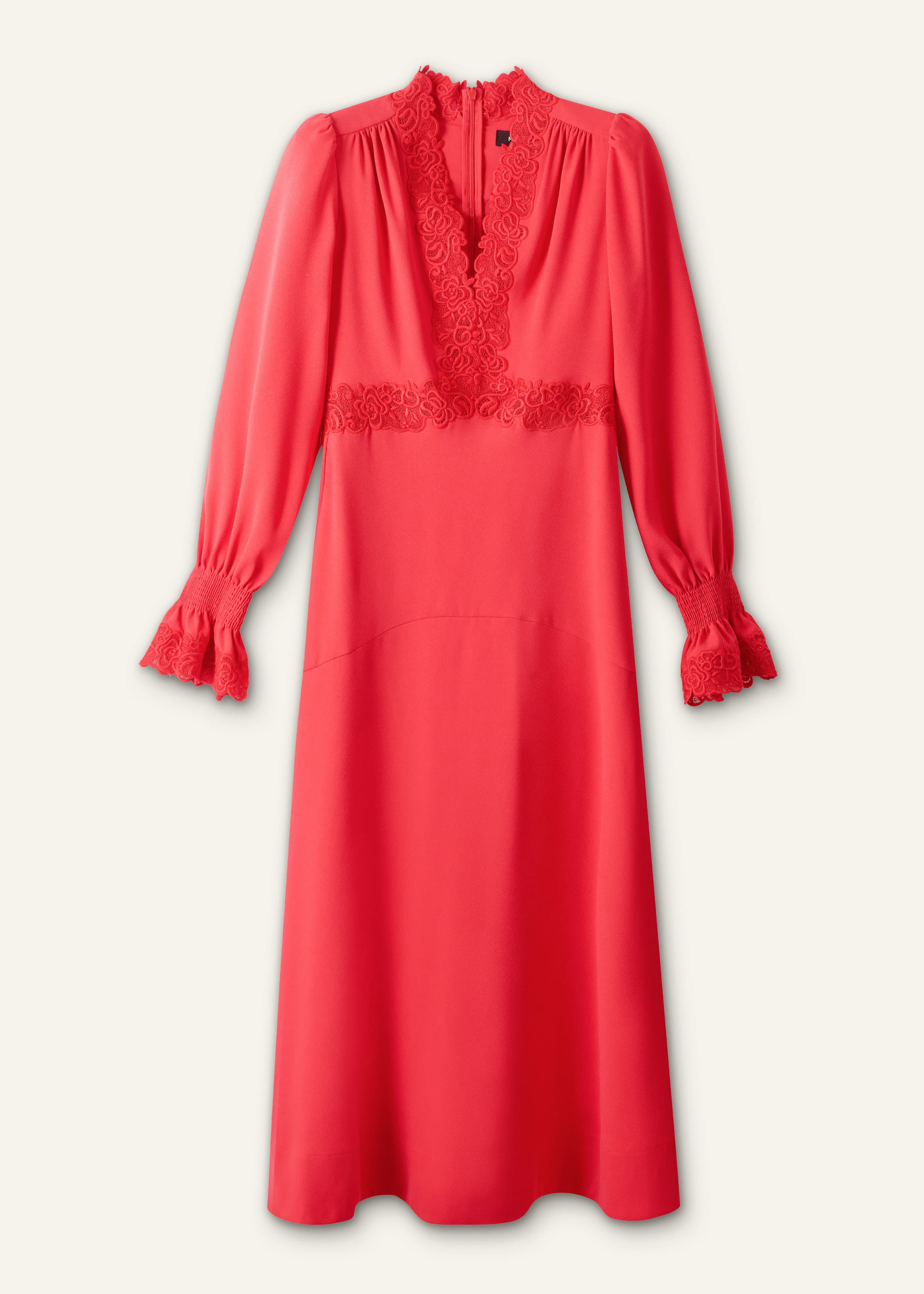 ME+EM Fit + Flare Maxi Dress | Rose Petal Red | Image 7