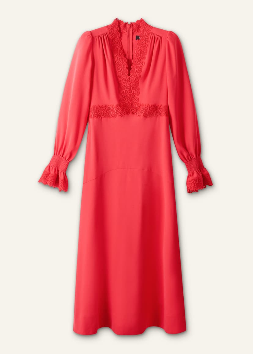ME+EM Fit + Flare Maxi Dress | Rose Petal Red | Image 7
