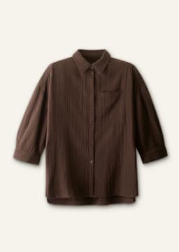 ME+EM Relaxed Summer Shirt | Ganache Brown | Image 7