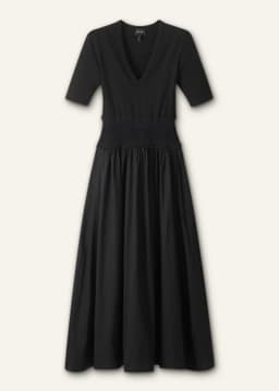 ME+EM Mixed Media Maxi Dress | Black | Image 6